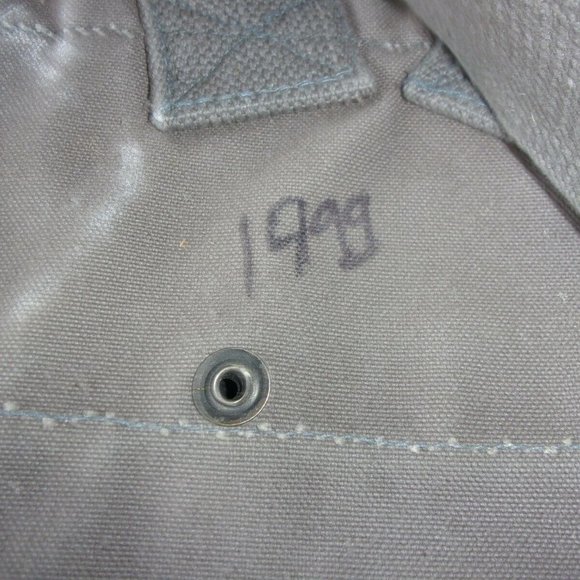 LARGE WWII CANVAS BARREL BACKPACK RUCK ROLL AWAY HAS INITIALS CF 21SI391 - Picture 7 of 12